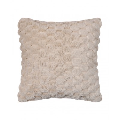 Γούνινη διακοσμητική μαξιλαροθήκη mink (65cm x 65cm) ivory