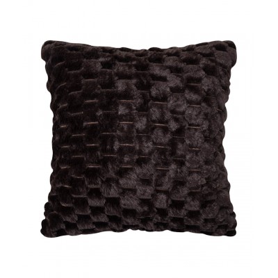 Γούνινη διακοσμητική μαξιλαροθήκη mink (65cm x 65cm) καφέ