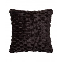 Γούνινη διακοσμητική μαξιλαροθήκη mink (45cm x 45cm) καφέ