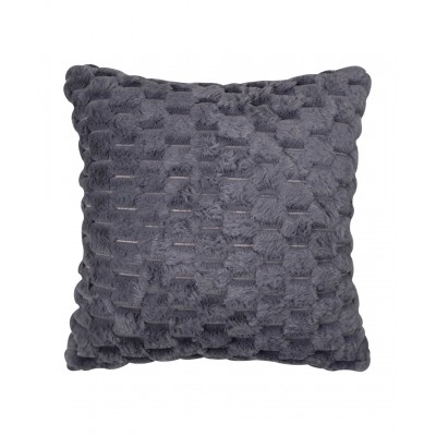 Γούνινη διακοσμητική μαξιλαροθήκη mink (65cm x 65cm) γκρί