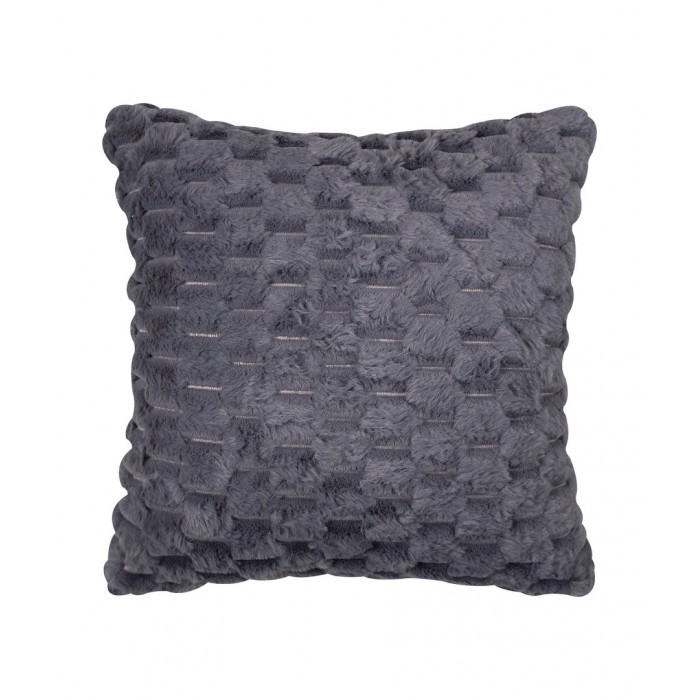 Γούνινη διακοσμητική μαξιλαροθήκη mink (65cm x 65cm) γκρί