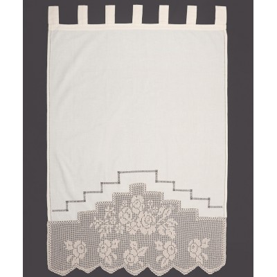 κουρτίνα BG11 ΠΛΕΚΤΟ (80cm x 120cm) ecru με τιράντες