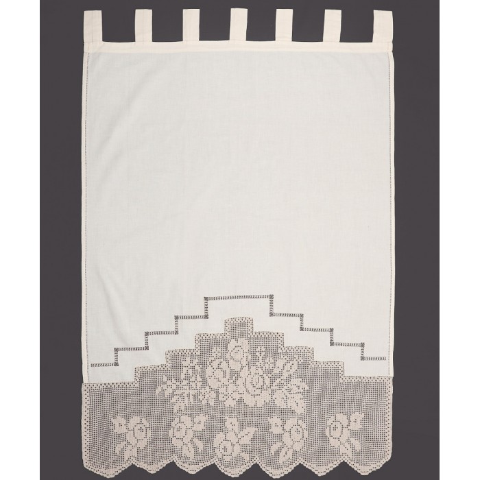 κουρτίνα BG11 ΠΛΕΚΤΟ (80cm x 120cm) ecru με τιράντες