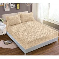 Σεντόνι fleece braid (100cm x 200cm ) ivory