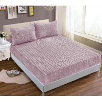 Σεντόνι fleece braid (160cm x 200cm ) λιλά