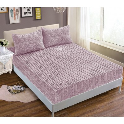 Σεντόνι fleece braid (160cm x 200cm ) λιλά
