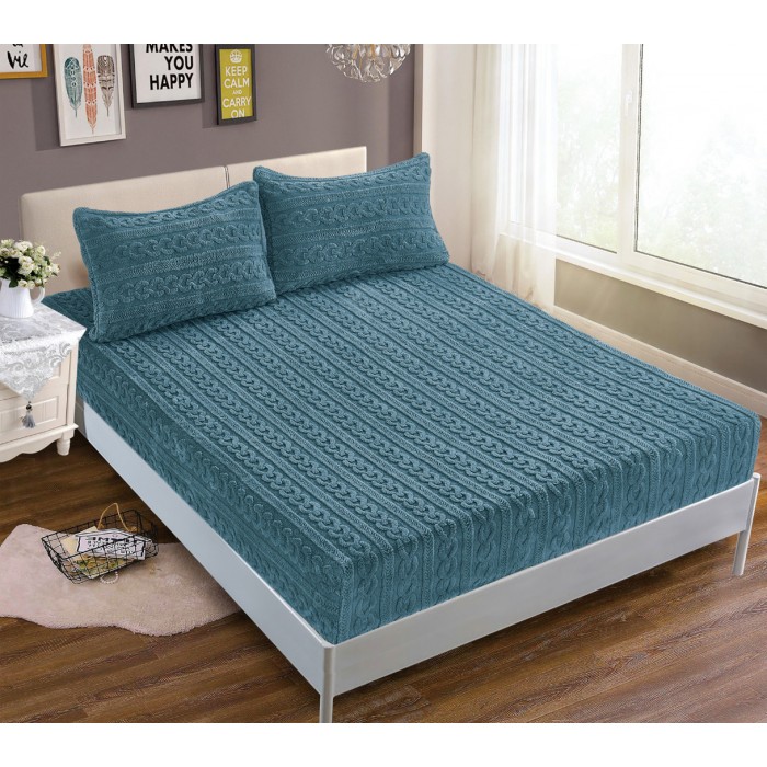 Σεντόνι fleece braid (160cm x 200cm ) ραφ