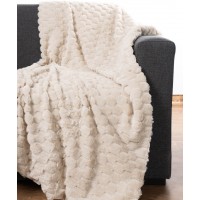 Διακοσμητικό γούνινο ριχτάρι mink (170cm x 220cm) ivory