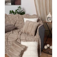 ΜΑΞΙΛΑΡΟΘΗΚΗ  stripe (45cm x 45cm) μπέζ