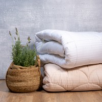 Πάπλωμα Μονό Μάλλινο 160x220 Λευκό