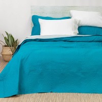 Κουβερλί Υπέρδιπλο 220x240 Premium - Πετρόλ/Βεραμάν
