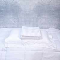 Σεντόνι Μονό με λάστιχο 100x200+35 Stripe Λευκό