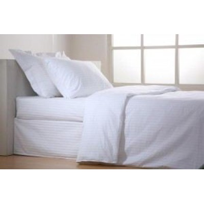 Παπλωματοθήκη Μονή White 160x240 Satin Stripe 240TC